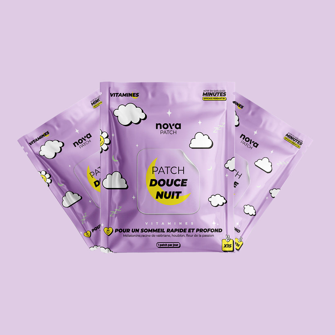 Trois boîtes de Nova Patch Douce Nuit, patchs enrichis en vitamines pour dormir